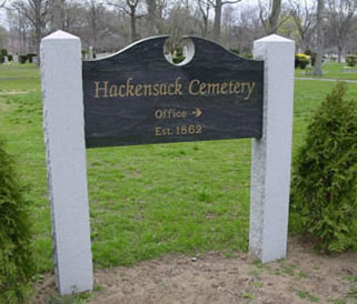 Hackensack Cenetery Sign